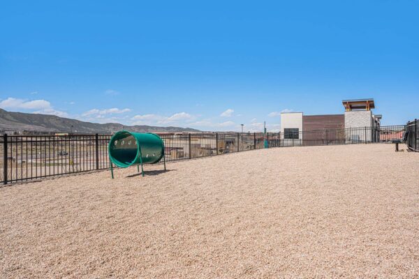 The Marc at Monument Ridge dog park with agility toys.