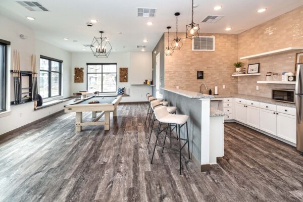 The Preserve at Mesa Creek clubhouse with community kitchen and game room.