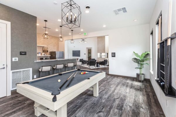 The Preserve at Mesa Creek clubhouse with community kitchen and game room.