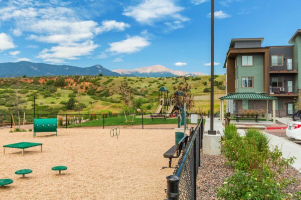 The Preserve at Mesa Creek dog park with agility toys.